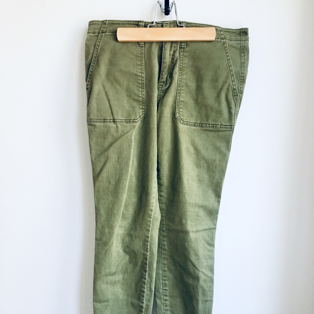 J. Crew skinny stretch olive chinos